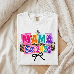 S Mama Est 2026 Shirt,  Mom Gift, Pregnancy Announcement Shirt